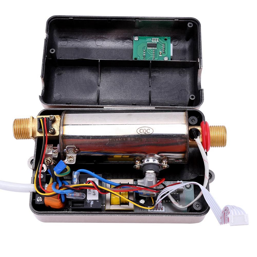 3400W Mini Elektrischer Durchlauferhitzer Sofort Heißwasser Badezimmer Küche Waschen Golden