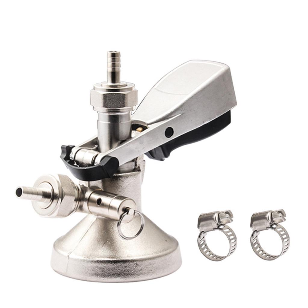 Beer Keg Coupler Beverage Dispenser G5/8 Draft Beer Keg Coupler Dispenser with Pressure Relief Valve Brewing Accessory