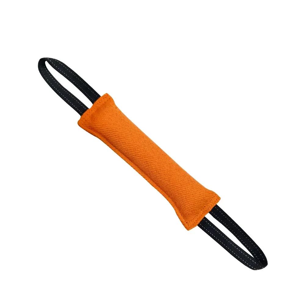 

Durable Jute Dog Tug Toy Bite Pillow Interactive Training Equipment For Large Small Dogs Aggressive Chewers Tough Tug Of War XS помаранчевий
