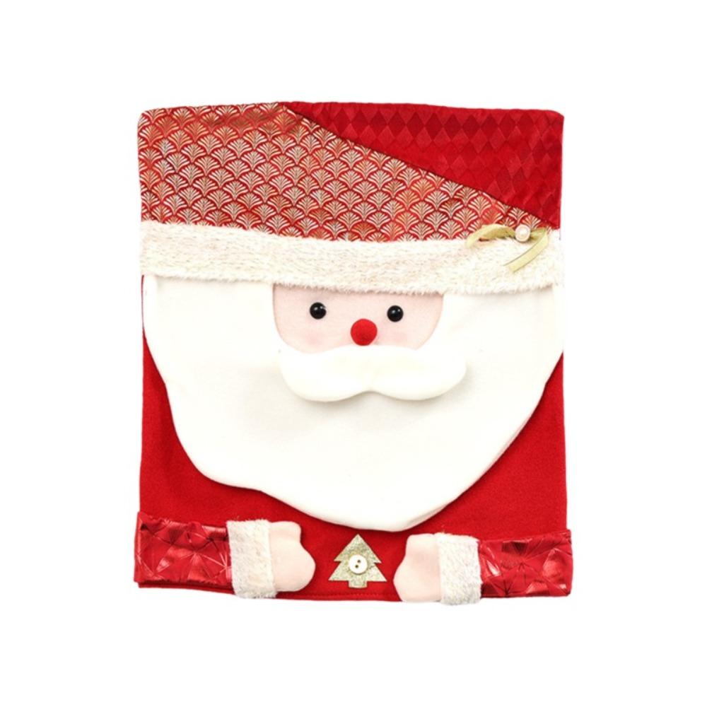 Comfortable Christmas Chair Covers Removable Plush Stool Covers Xmas Dinner Chair Seat Cover Hotel