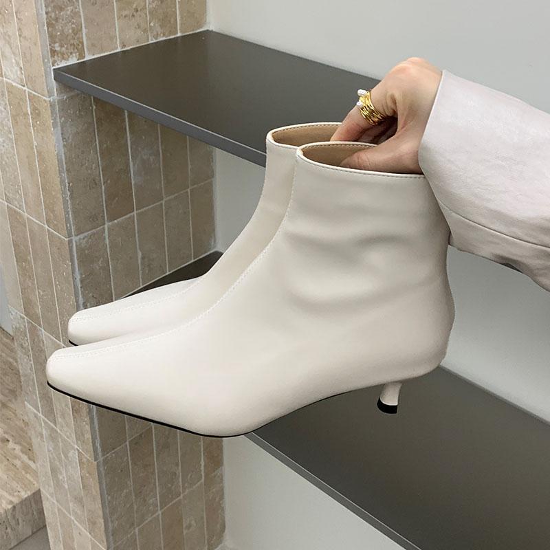 Fashion Footwear Low Heel Women Ankle Stretch Boots Female Casual Fashion Pointed Toe Modern Ladies Short Boots Pumps Shoes