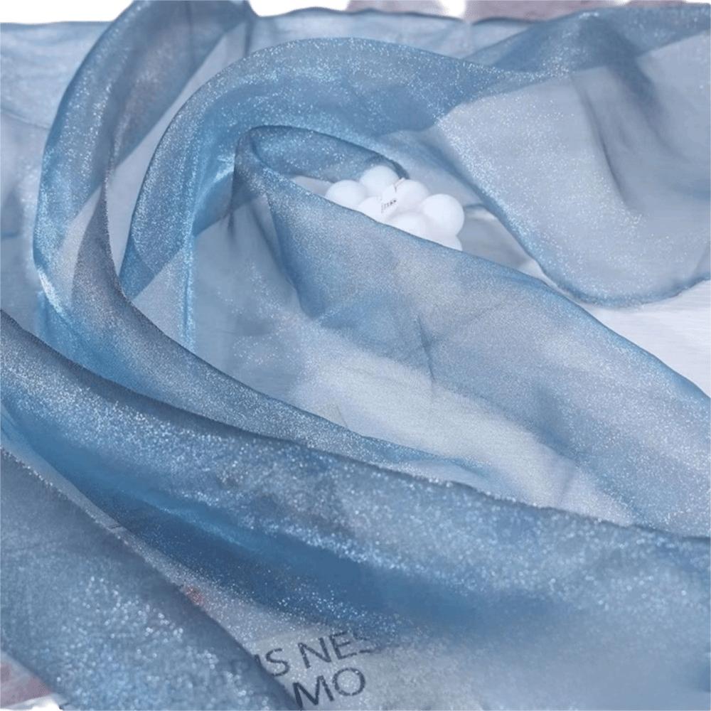 Mjuk tyll 100*140cm Fluorescerande organzatyger Glitterorganza Tyg Scen Bröllopsdekor