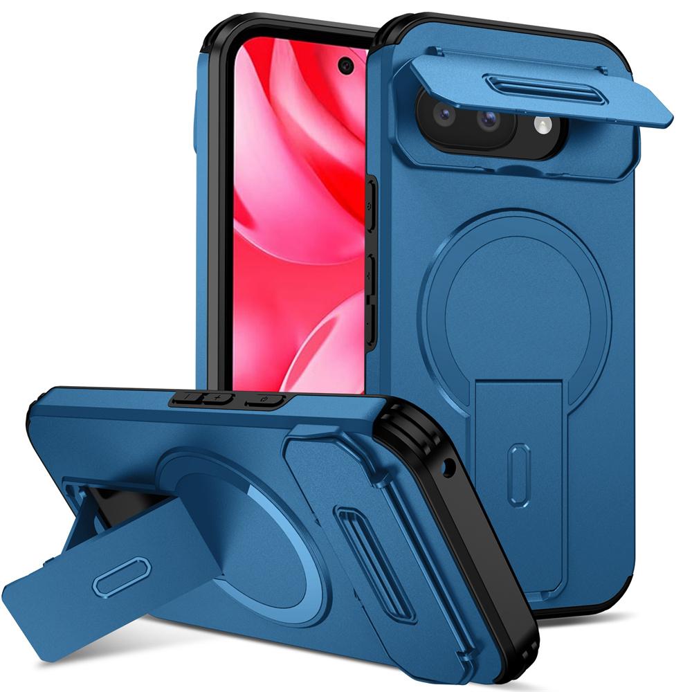 Protezione Scorrevole Fotocamera Supporto Pieghevole Magnetico Per Custodia Magsafe Per Google Pixel 10 9 8 Pro XL 8A 9A 10A Cover Posteriore Rigida Antiurto