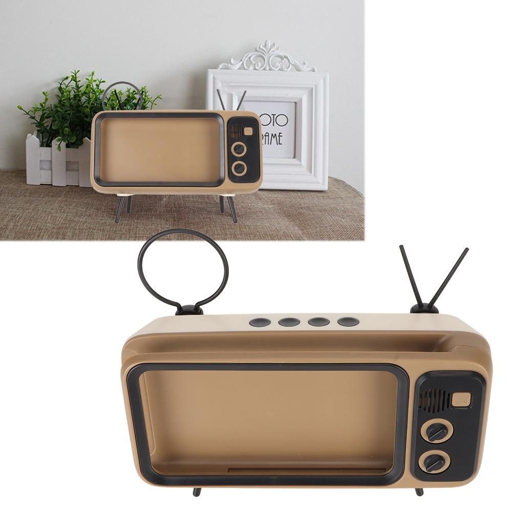 Imitation TV Shape Retro Desktop Phone Stand Desktop Lazy Phone Stand Video Viewing