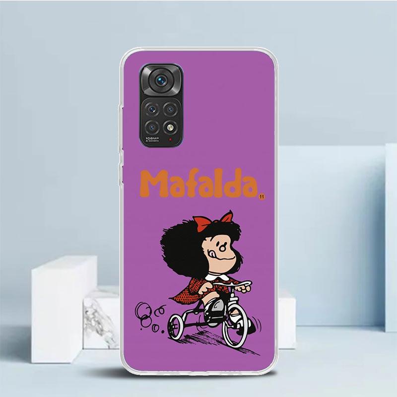 Mafalda Cartoon Phone Case For Xiaomi Redmi Note 15 14 14S 13 12S 12 Pro Plus 11S 11 11T 11E 10S 10 + Soft TPU Back Cover Redmi