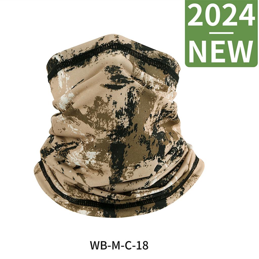 Oddychający Hidżab Ochronny przed UV z Jedwabiu Lodowego, Chusta na Szyję Rowerową, Sportowa Maska na Twarz/Nakrycie Głowy Lycra do Wędkowania na Świeżym Powietrzu