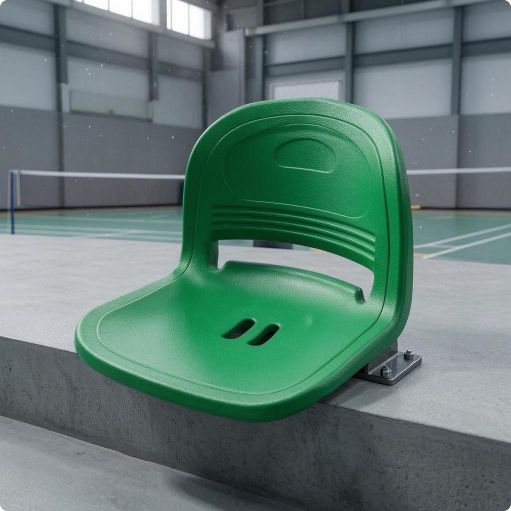 Grandstand Chair Hollow Blow-Molded Ribbed Backrest Stadium Seat for