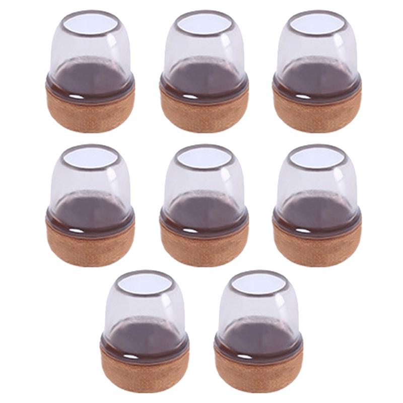 

8Pcs Round Felt Bottom Chair Leg Covers Elastic Furniture Foot Protector Pads Anti-slip Table Legs Mat, Size S (ST) Transparent