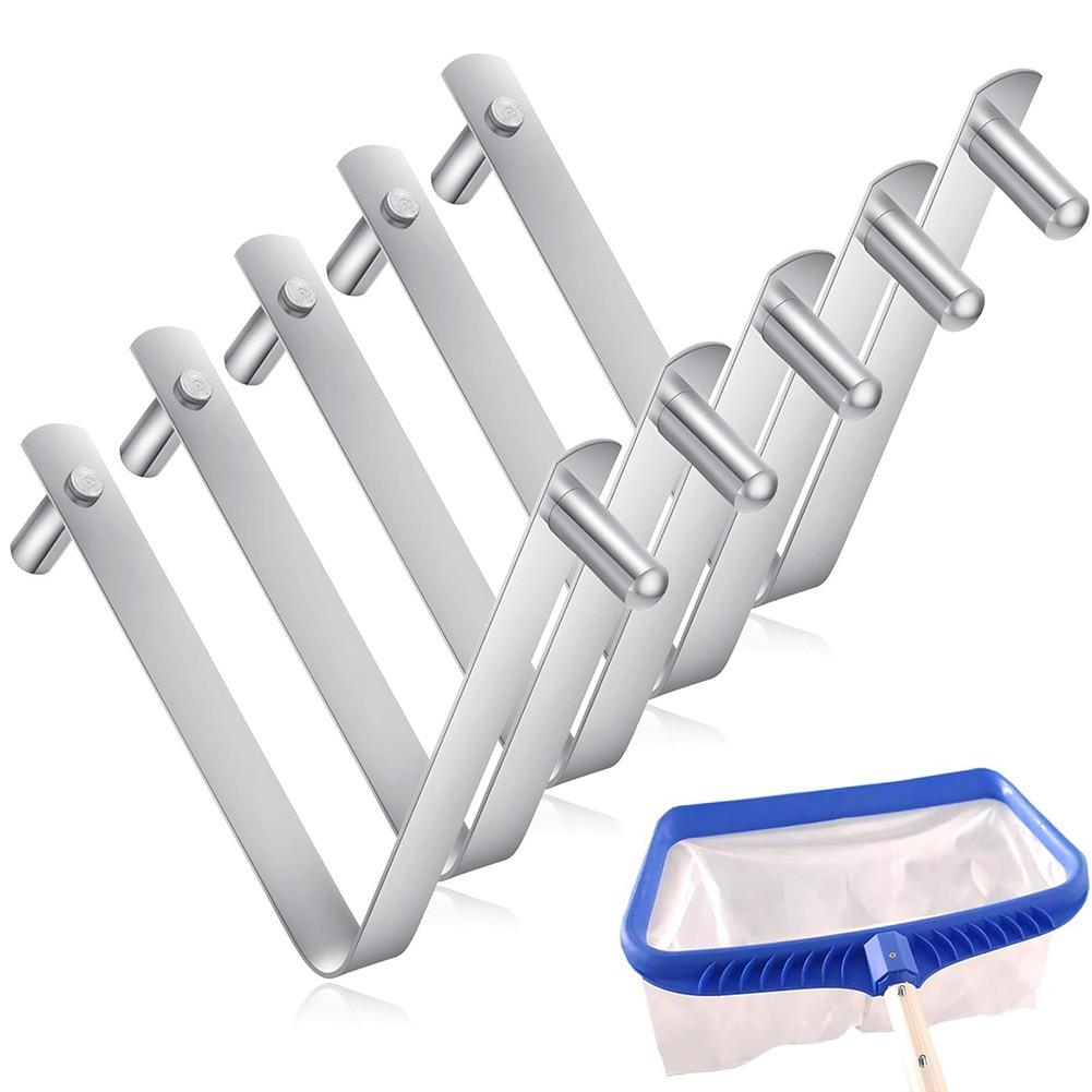 

Клипсы для шеста бассейна Клипсы из нержавеющей стали Улучшают опыт обслуживания 5pcs