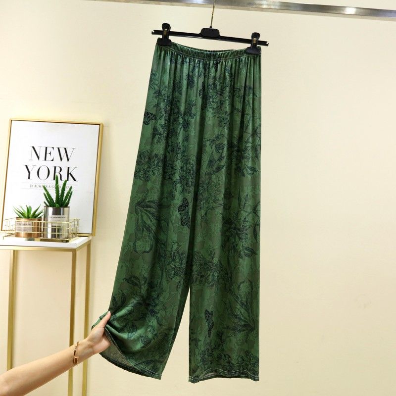 Pantaloni Casual in Cotone Sottile da Donna Estivi Larghi da Casa Lunghi a Gamba Larga