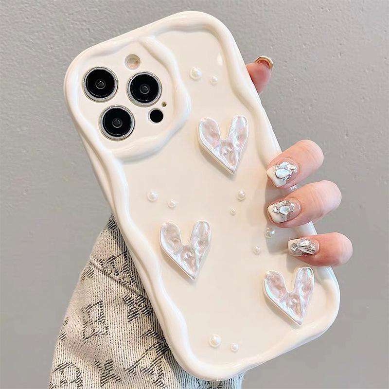 Small Fresh Phone Case for Apple 17 Promax All Inclusive Anti Drop Precision Hole for IPhone 15 Plus Women 14 Chain