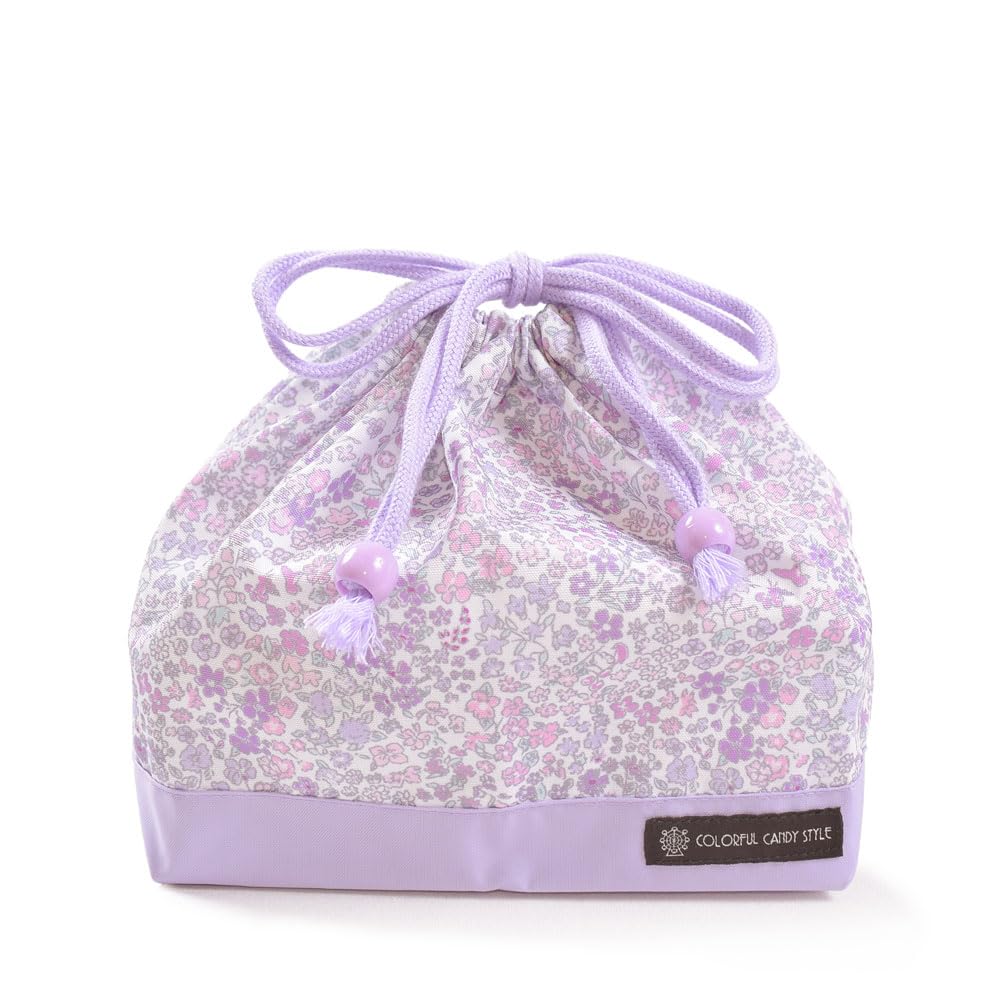 Colorful Candy Style Drawstring Bag Design Lunch and Cup in Floral Perfect for Kindergarten and School Entrance Cute and Stylish for Product NU604700