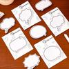 30Sheets Student Cute Minimalist Speech Bubble Sticky Notes, High-Aesthetic Removable Paper, Reusable N-Stick Memo Pads Gift
