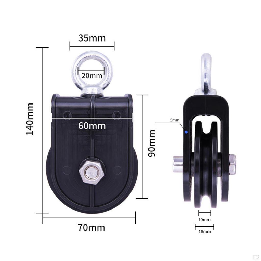 Bearing Pulley Wheel Replacement Roller Sturdy Rotatable Portable LAT Pull Down Workout