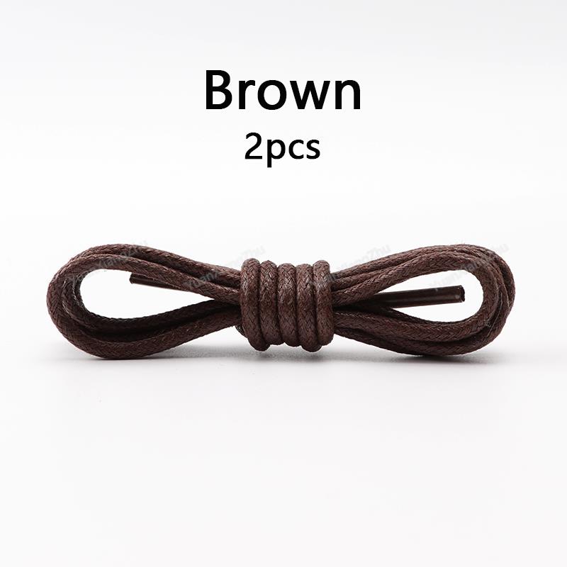 Cotton Waxed Shoelaces Round Oxford Shoe Laces Boots Laces for Shoes Waterproof Leather Shoelace 60/80/100/120/140/180cm 1Pair