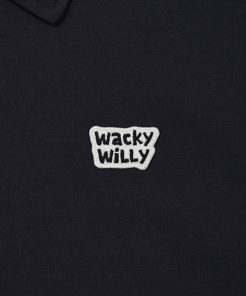 WACKY WILLY Sweat Collar Short Sleeve T-Shirt Navy