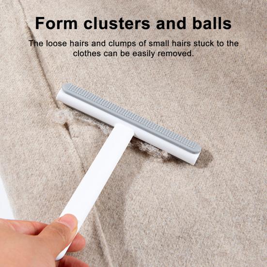 Clothes Shaver Soft Rubber Dual Head Design Lint Brush Ergonomic Handle Fabric Pill Remover Clothing Maintenance Tool