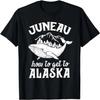 Vtipné tričko s vtipem o Juneau na Aljašce, slovní hříčka, výletní plavba, rodinná dovolená, tričko