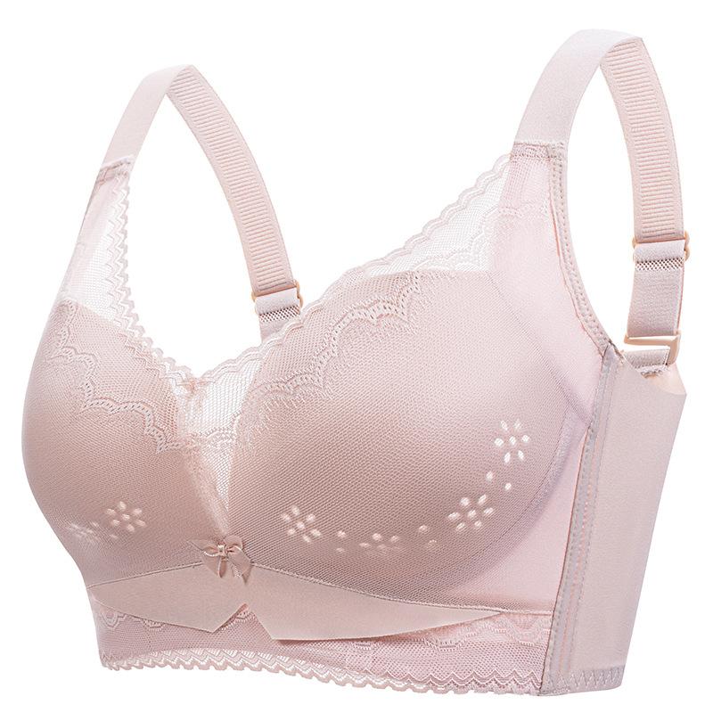 Sexy lace adjustment type without steel ring, thin breathable and skin-friendly, gathered side-closed breast upper support bra cover