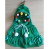 Cat Cloak Cape Christmas Tree for Small Medium Girl Dogs, Cat Wedding Costume Adjustable Cloak Cape