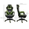 Ergonomic Gaming Chair Comfortable Office Chair With Footrest Headrest And Lumbar Cushion Adjustable Height Black And