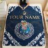 Custom Name,FC Porto Printed Flannel Blanket, soft throw for bedroom sofa, washable, Christmas present, great gift.