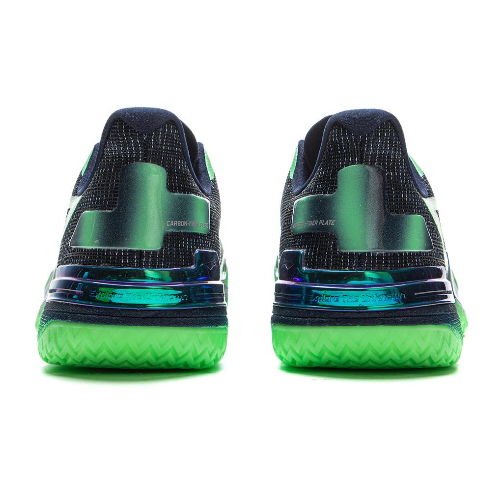 New LINING Gamma Basketball Shoes Men's Low top Black Green ABAV035-25