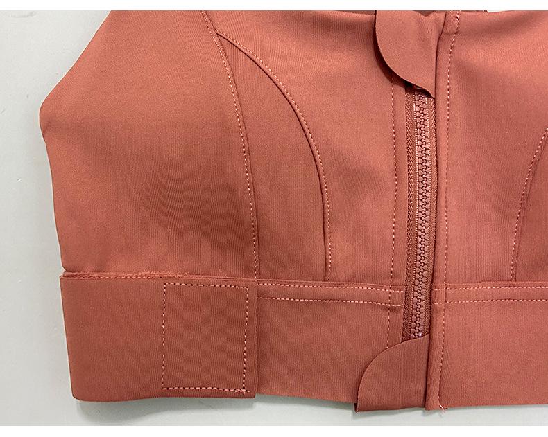 Grote Maten Prachtige Rug Schokbestendige Sportbeha met YKK Rits - Verstelbaar voor Hardlopen en Fitness, Ondersteunt tot 90 kg.