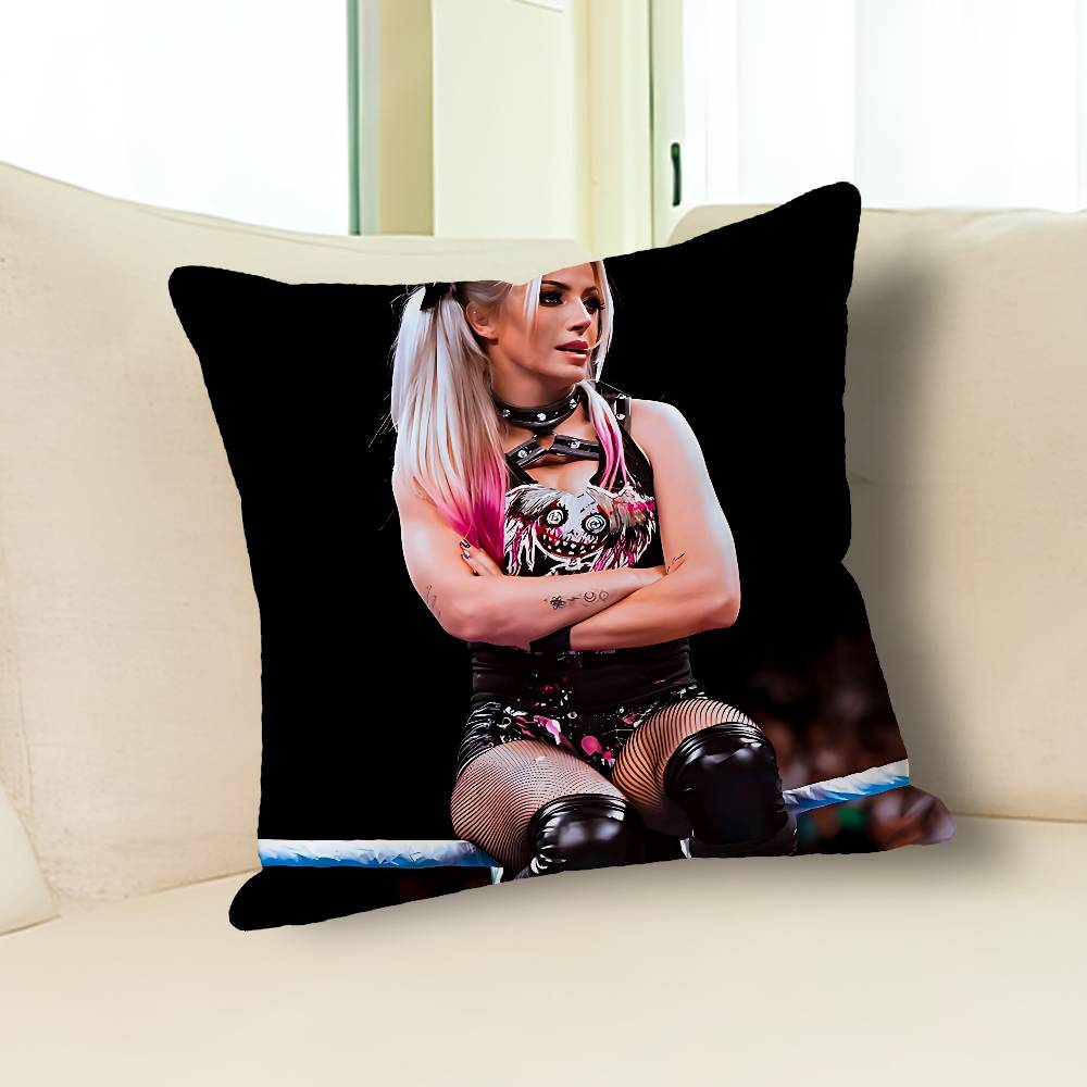 A-Alexa B-Bliss Wrestling Pillow Cases for Bedroom Living Room Sofa Home Decor Polyester Cushion Cover with Zipper