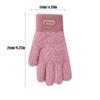 Fashion Thickened Furry Gloves Solid Color Cold-proof All Finger Mittens Warm Windproof Knitted Gloves Men Women