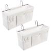 2Pcs Bedside Caddy Bed Organizer Bag with Pockets Canvas Hanging Hook Dorm Rooms Bed Bedroom Kitchen Storage Bag