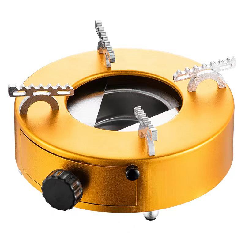 Portable Windproof Stainless Steel Alcohol Stove - Thickened Push-Pull Design for Commercial Use