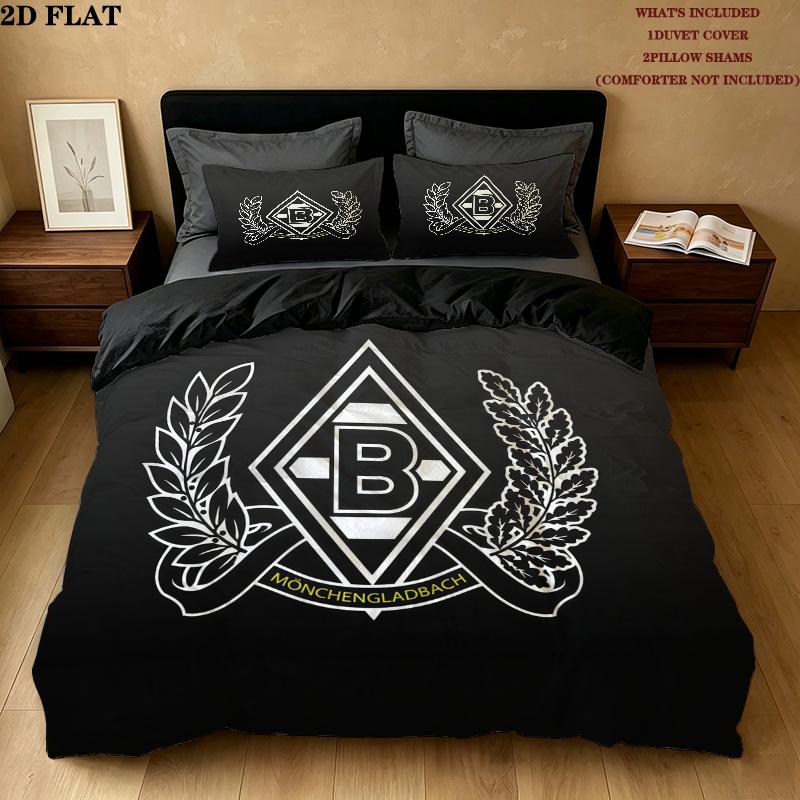 Borussia Mönchengladbach Pattern Bedding Quilt Set  Home Decoration  Gift (1 * duvet cover + 2 * pillowcase  without core)