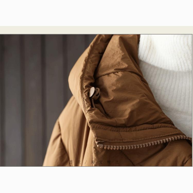 Women White Duck Down Long Jacket Casual Loose Autumn Winter Outwear Hood Warm Coat Big Pockets Korean Style