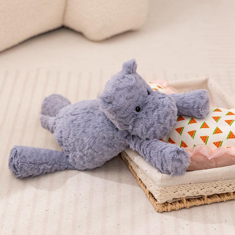 Cute Animal Plush Toy: Elephant, Monkey, Rabbit, Hippo, Puppy, Lamb Comfort Doll
