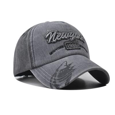 Gewaschene Baumwolle neue new york bestickte Baseballkappe gewaschene alte Graffiti Hai Kappe