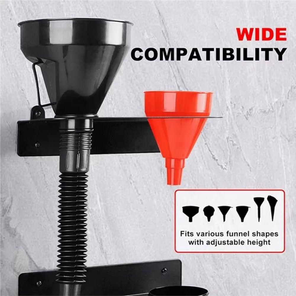 Heavy Duty Oil Funnel Holder Durable Construction Fluid Drain Funnel Kit  Workspace Organization
