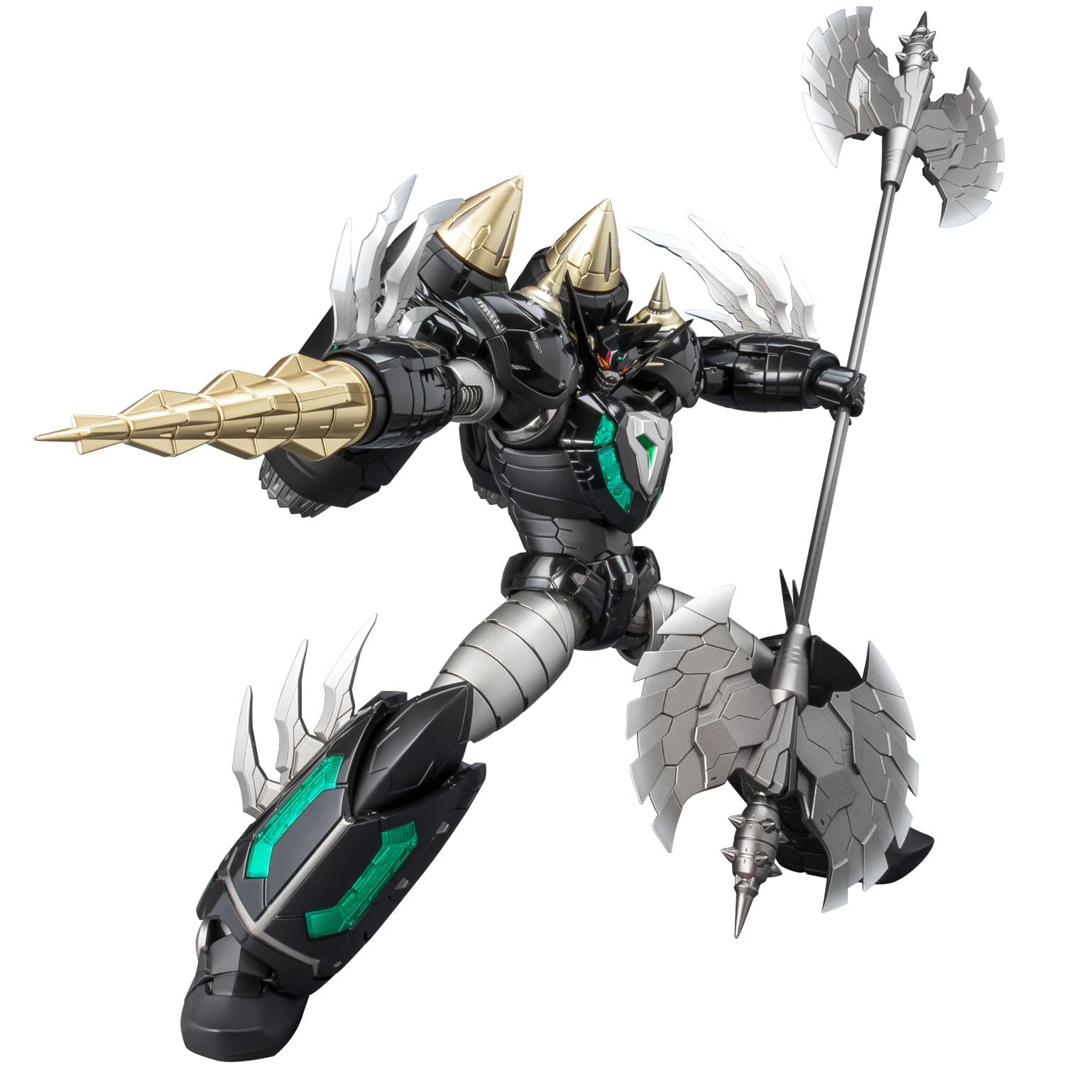 RIOBOT Shin Getter Dragon Black Ver. Approximately 210mm tall, made of die-cast, POM, and ABS, pre-painted, articulated figure.