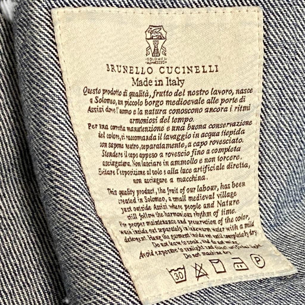 Jaqueta Jeans Brunello Cucinelli Usada azul algodão Mulher
