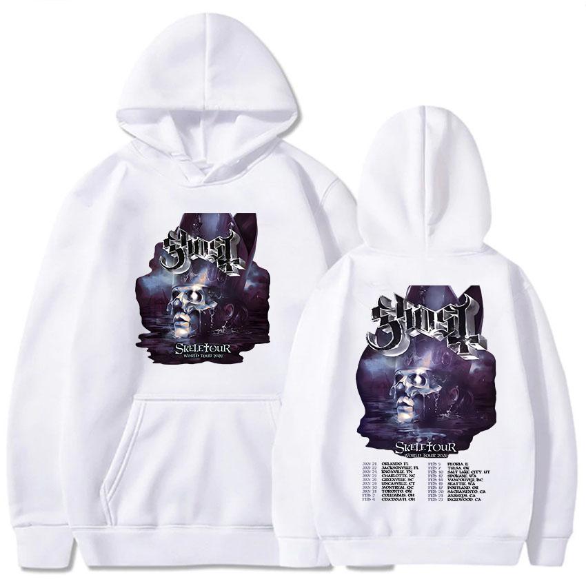 Ghost Skeletour World Tour 2026 North American Hoodies Long Sleeve Men Women Winter Sweatshirts Rock Band Graphic Print Pullover