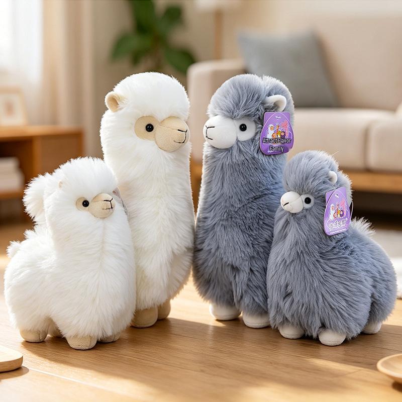 White Alpaca Plush Toy - Cartoon Simulation Doll & Comfort Companion