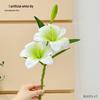 Lily Green Decorative Floral Arrangement in Ceramic Vase - Luxury Artificial Flowers for Living Room Decor