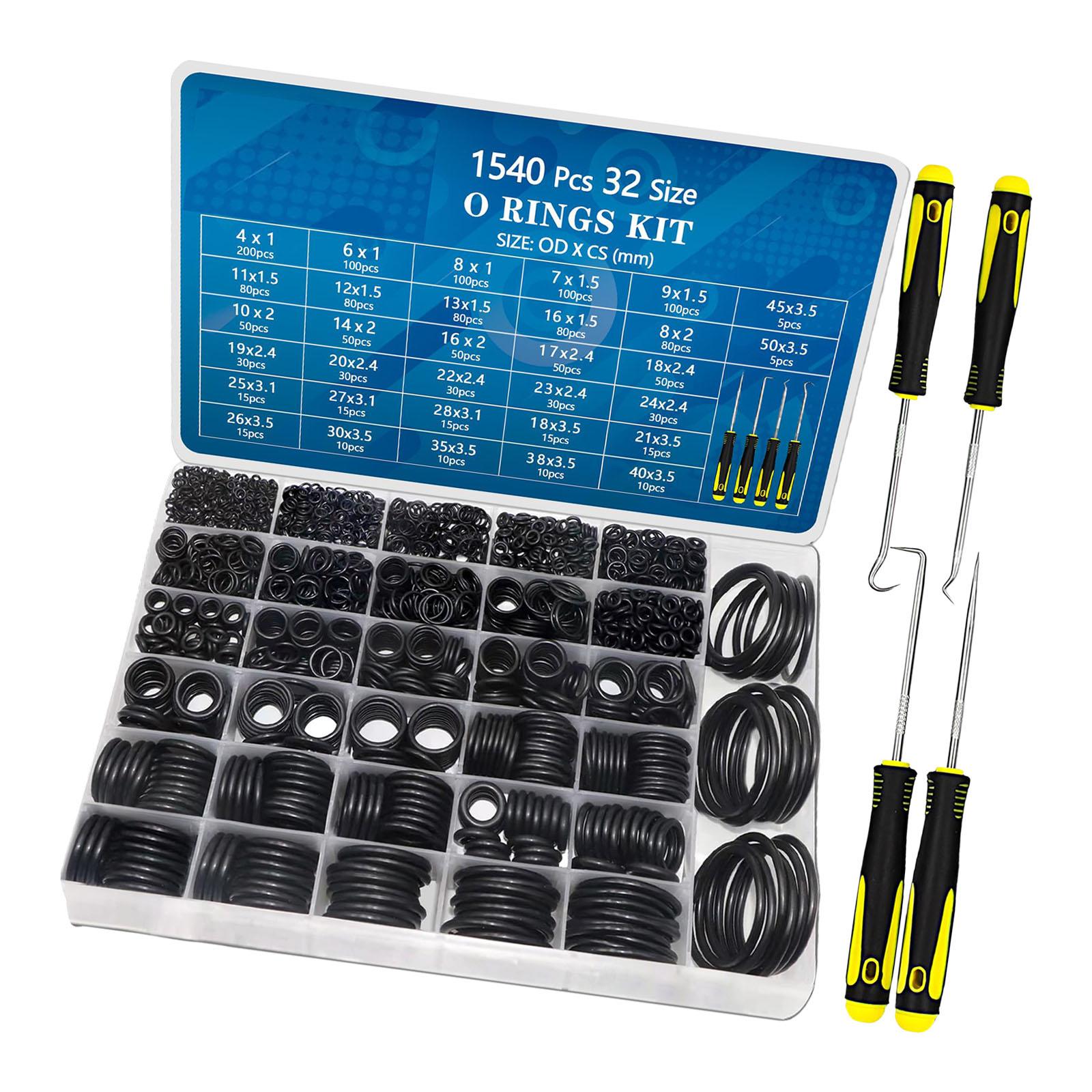 1540pack Metric O Rings Nitrile Rubber Includes Pick For Various Pipe Sealing And Industrial Applications 1