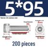 304 Stainless Steel Hex Socket Head Cap Screws, M2-M10, Extended Length