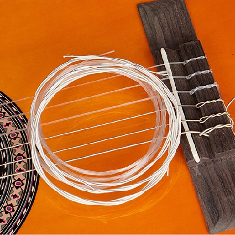 6Pcs Classical Guitar Strings Nylon Guitar String Wound Silver Color Plated