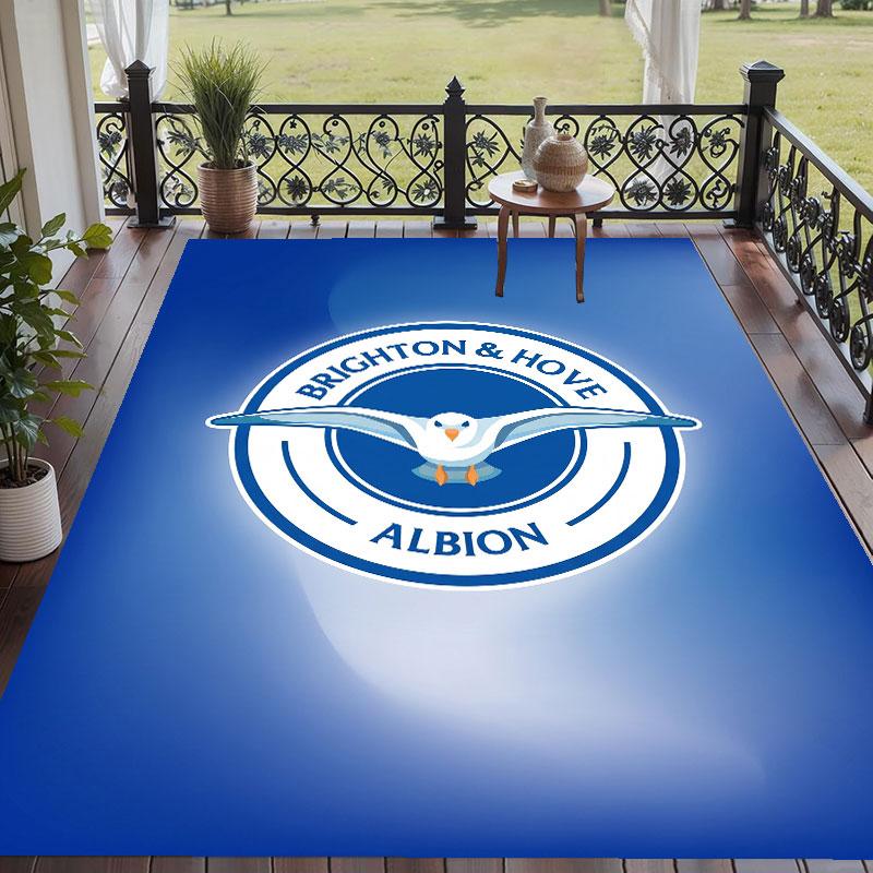 Soft Floor Carpet Brighton & Hove Albion Football Pattern Area Rug Decorative Mat For Home Room Decoration