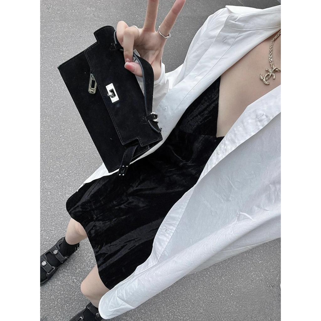 Bolso nuevo de piel de vaca mate para otoño e invierno, bolso de mano de cuero genuino de primera generación, bolso de hombro cruzado texturizado