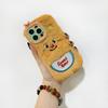 New Cartoon Cute Embroidered Bear Plush Phone Case for iPhone 16 Pro Max Fall Winter Warm Plush Phone Case
