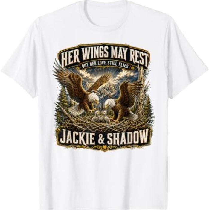Jackie Shadow Bald Eagle Family Memorial Tribute T-Shirt3