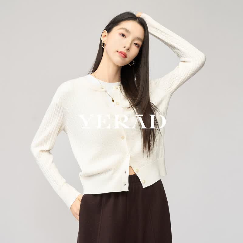 Yalida Women's Wool-Blend Cable Knit Cardigan